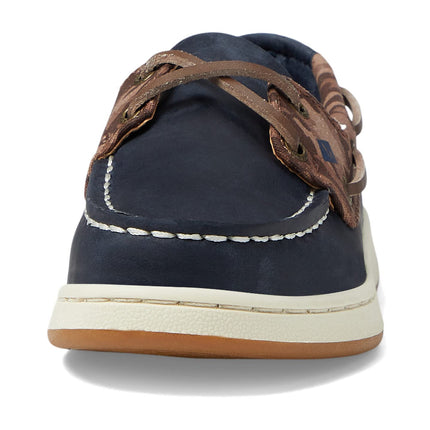 Sperry Unisex-Child Cup II Zapatos de barco, Tan/Navy, 2.5 US Niño grande