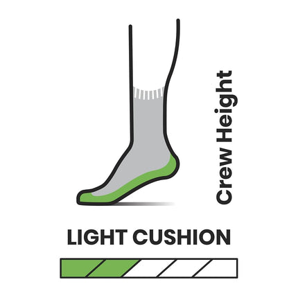 Smartwool Men's Hike Light Cushion Crew Hiking Socks, Charcoal, XL UK
