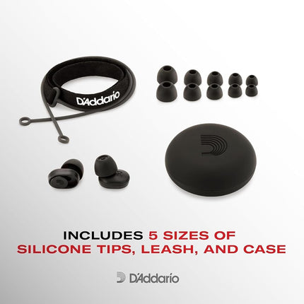 D'Addario dBud High Fidelity Earplugs with Two Volume Settings -12 dB and -24 dB - No Batteries or Charging - Concert Ear Plugs - Noise Reduction Ear Plugs for Musicians, Concerts, Festivals, Gifts
