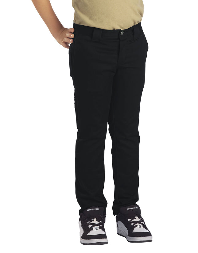 Dickies Big Boys' Skinny Straight Pant, Black, 12
