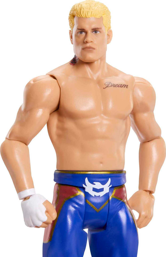 Figurine articulée Mattel WWE Cody Rhodes Top Picks, collectionnable avec 10 points d'articulation et des détails réalistes, 15,24 cm