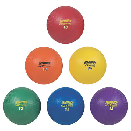 Champion Sports PX13SET Rhino Poly Playground Ball Set, Multicolored, 13" Diameter