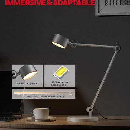 Honeywell 01A Sunturalux LED Desk Lamp with Swing Arm for Desk Craft