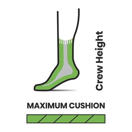 Smartwool Men's Mountaineer Classic Edition Maximum Cushion Crew Socks Hiking, Charcoal, L (Pack of 2)