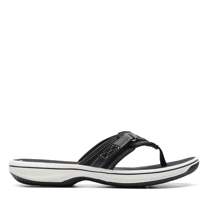 Clarks Women's Breeze Sea Flip Flop, New Black Synthetic, 6.5 UK M