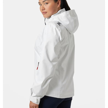 Helly Hansen Women's W Crew Hooded Jacket 2.0, White, S