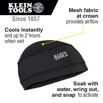 KLEIN TOOLS 60181 Cooling Helmet Liner, Under Hard Hat Cap with Mesh Fabric at Crown