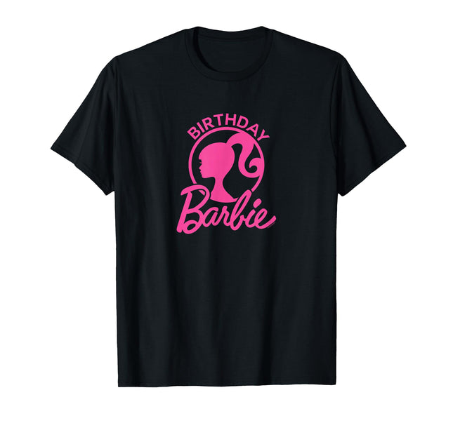 Barbie Classic T-shirt with pink logo, grey, M