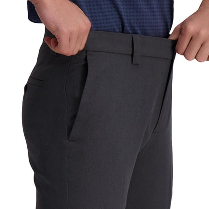 Pantalon de performance Haggar Cool Right Performance Flex à coupe droite et devant plat pour hommes – Tailles régulières et grandes, Gris foncé, 36W x 29L