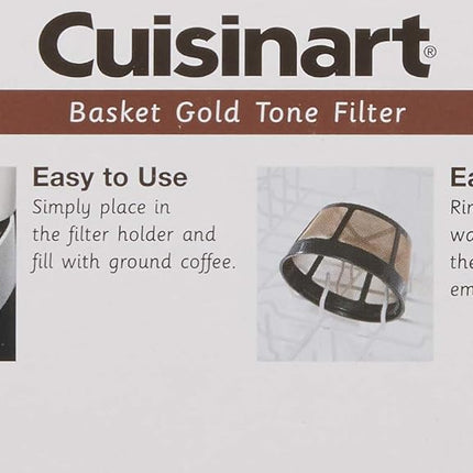 Cuisinart GTF-B Gold Tone Coffee Filter, Plastic, Burr Mill