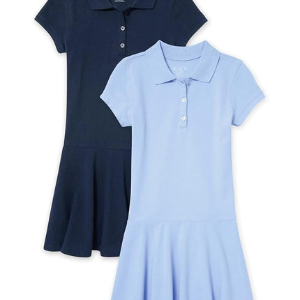 The Children's Place Girls' Uniform Pique Polo Dress 2-Pack