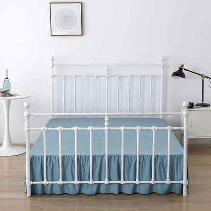 xuan dian Bed Skirt Queen Size Ruffled Bed Skirt with Split Corners