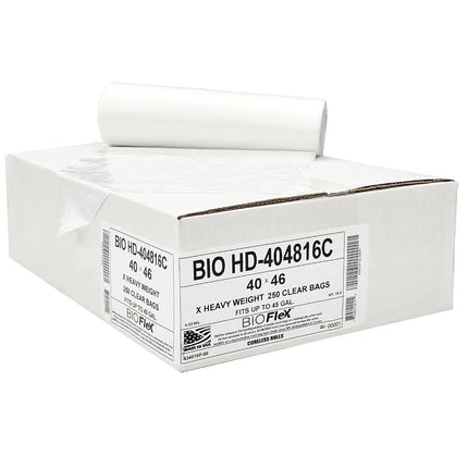 Aluf Plastics 45 Gallon Clear Trash Bags (250 Coun