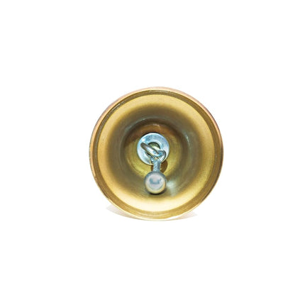 Bevin Bells Solid Brass Hand Bell | 2HB | New England Hardwood Handle | Elegant Hand Call Bell | Noise Makers | Loud Brass Bells | Easy to Grip Handle | Teacher Handheld Bell | Made in CT, USA