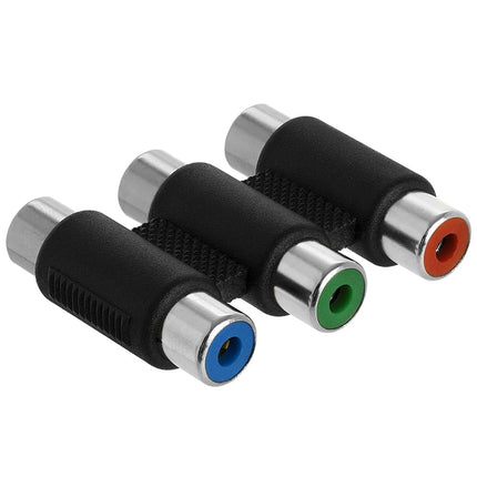 Cmple – 3-RCA Jacks to 3-RCA Jacks Coupler Jointer