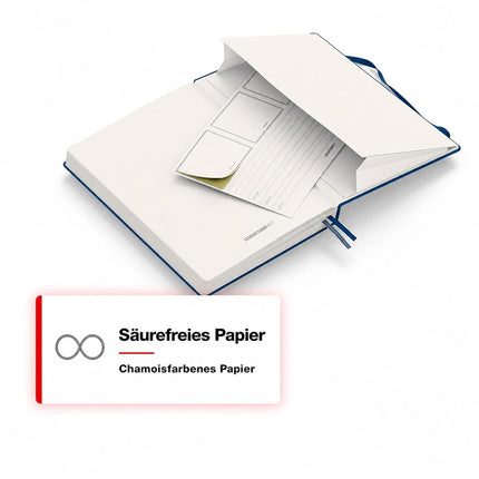 Notebook Medium (A5) Hardcover, 249 Numbered Pages, Plain, Navy