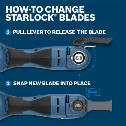Bosch OSL400K Hoja segmentada de cuchillo dentado bimetálico para multiherramienta oscilante Starlock, 4"