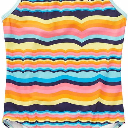 Speedo Girls Thin Strap One Piece Swimsuit (Rainbo