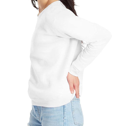 Sudadera Hanes EcoSmart de cuello redondo para mujer, 2XL, blanco