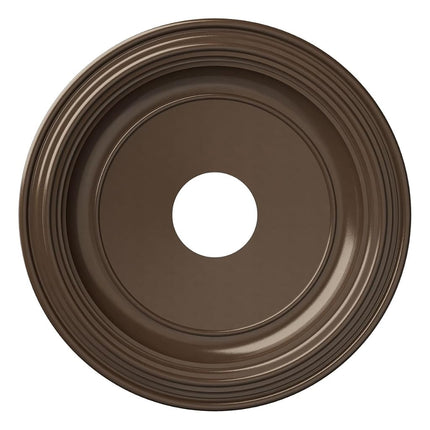Ekena Millwork 16"OD x 3 1/2"ID x 1 3/8"P Traditional Thermoformed PVC Ceiling Medallion (Fits Canopies up to 9 1/2"), Metallic Copper