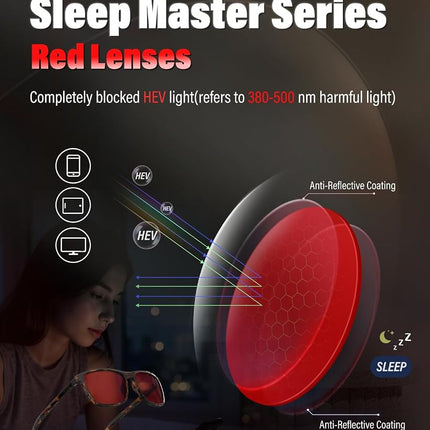 Bloomoak 99% Blue Light Blocking Glasses - Anti Glare Amber Gaming Glasses for Better Sleep for Screens, Gaming, TVs, Mobile Phones, Red - 100% - Brown tortoiseshell frame, 52-18-145
