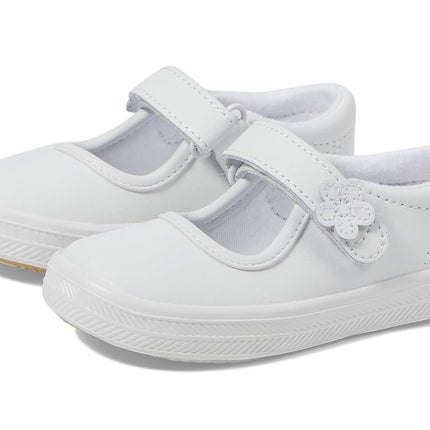 Keds Girl's Ella Mary Jane (Toddler/Little Kid) Sneaker, White, 6 US Little Kid