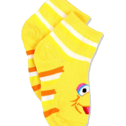 Chaussettes courtes Sesame Street pour enfants, lot de 6 paires, multicolore, garçons 4-6 ans (pointure 23-27)