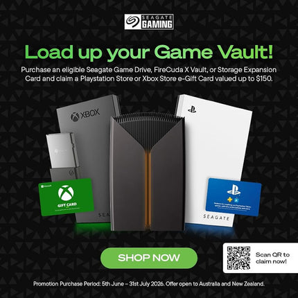 Seagate Game Drive for Xbox, 2TB, External Hard Drive Portable, USB 3.2 Gen 1, Black with built-in green LED bar, Xbox Certified, 3 year Rescue Services (STKX2000400)