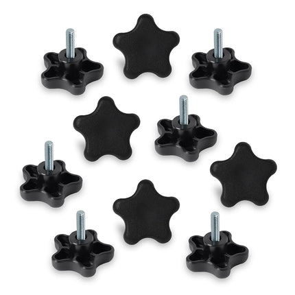 PowerTec QNB3007-P2 5-Star Stud Knob, 5/16"-18, 10
