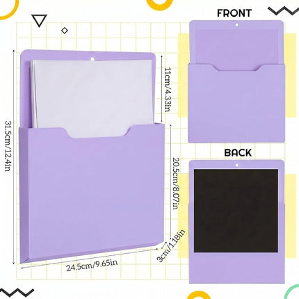 Gilprop 8 Pack Magnetic File Folder Holder for Whiteboard Classroom Storage