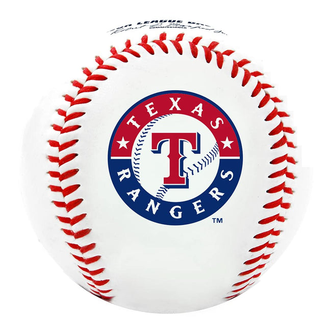Rawlings MLB Texas Rangers Team Logo Baseball, White, 1