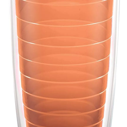 Tervis Clear & Colorful Tabletop Made in USA Double Walled Insulated Tumbler Travel Cup Keeps Drinks Cold & Hot, 16oz, Citrus Sunrise