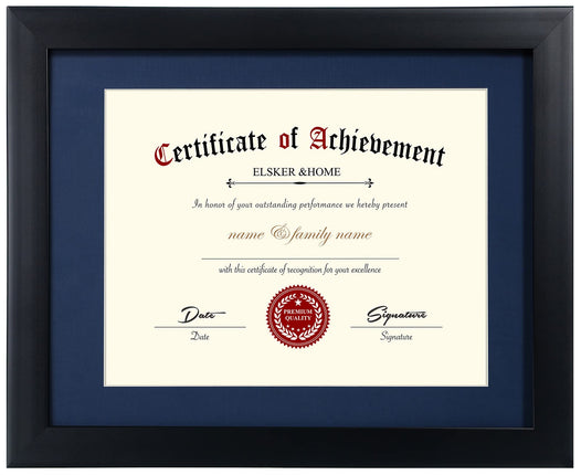 ELSKER&HOME Certificate Frames 8.5 x 11 Black, Fit