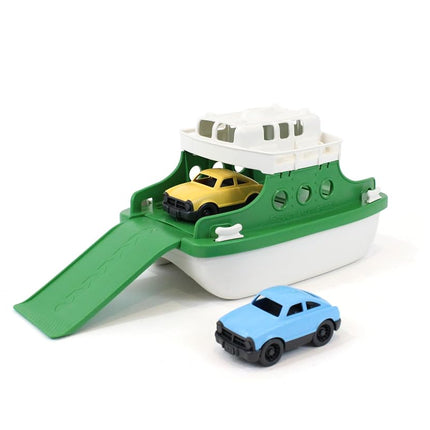Green Toys Ferry Boat Bathtub Toy, Green/White, 10"X 6.6"x 6.3