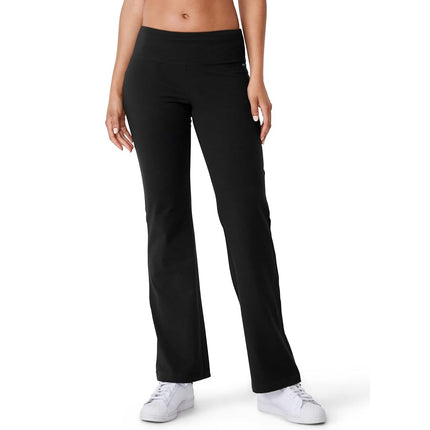 Jockey Women's Slim Bootleg Pant Yoga, Black, S