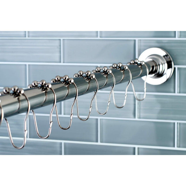 Kingston Brass SCC3111 Edenscape Adjustable Shower Curtain Rod with Ring Combo, Chrome