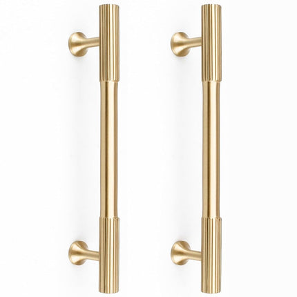 RZDEAL 4pcs Solid Brass Gold Cabinet Pulls, 5-Inch