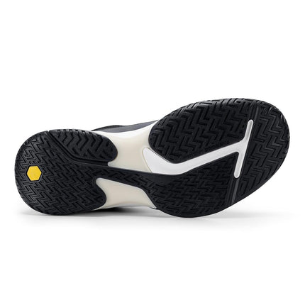 FitVille Mens Wide Tennis Shoes,Breathable Badminton Shoes Cushioning Pickleball Shoes Racquet Sport Shoes|Arch Support & Wide Toe Box & Slip-Resistant Black