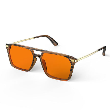 Goiteia 100% Orange Blue Light Blocking Glasses-Amber Tint Gaming Glasses for Better Sleep/Eyes Strain/Light Sensitive-Ultra Light & Spring Hinges for Better Comfort