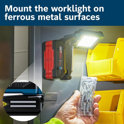 Bosch GLI18V-800N 18V Multidirectional, Portable LED Worklight with Mounting Magnet and Hanging Hook (Bare Tool)