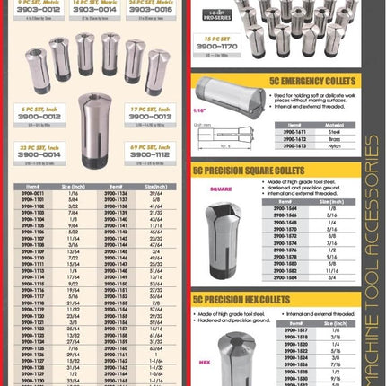 HHIP 3900-1120 5C Round Collet, 23/64"