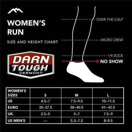 Darn Tough Men's Run No Show Tab Ultra-Lightweight with Cushion - Merino Wool Socks for Running, Teal, Medium