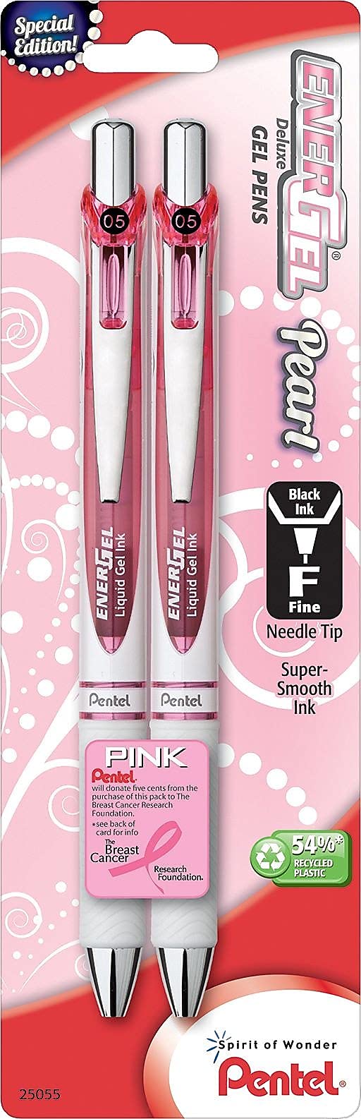Pentel Pink BCA EnerGel Pearl Deluxe RTX Liquid Ge