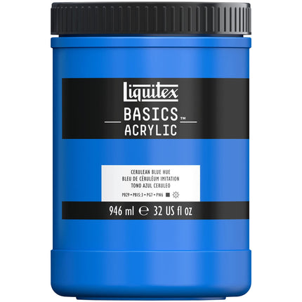Liquitex Basics Acrylic Paint 32-Ounce Jar, Cerule