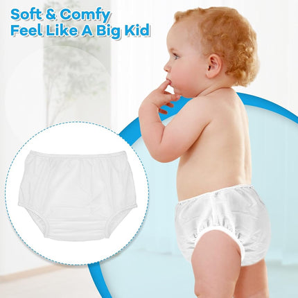 American Baby Company 42004 Dappi Waterproof 100-Percent Nylon Diaper Pants, 2 Pack, X-Large (White)