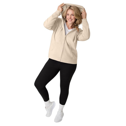 JUST MY SIZE womens Just My Size Zip-up Fleece Women's Hoodie, Ecosmart Hooded Sweatshirt, Plus Size