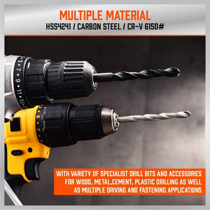 SEDY 246-Piece Ultimate Drill Bit and Driver Set, Premium Quality Drill Bits for Wood Metal Cement Drilling & Screw Driving, Full Combo Kit Assorted in Organized Carrying Case, Reinforced Packaging