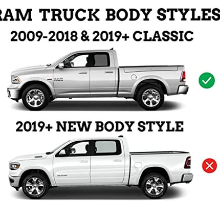 Husky Liners - Front & Rear Mud Guards | 2009-2023 Ram 1500/Ram 1500 Classic, 2010-2018 Ram 2500/3500 w/Single Rear Wheels & with OEM Fender Flares, Front & Rear Set - Black, 4 Pc | 58186
