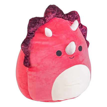 Squishmallows Official Kellytoy Plush 8 Inch Squishy Soft Plush Toy Animals (Tristan The Red Triceratops)