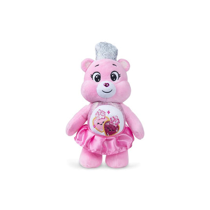 Care Bears Basic Fun x Wicked 22cm Plush – Love-a-Lot Bear as Glinda – Collectible Soft Toy from the x Wicked Collaboration, Pink